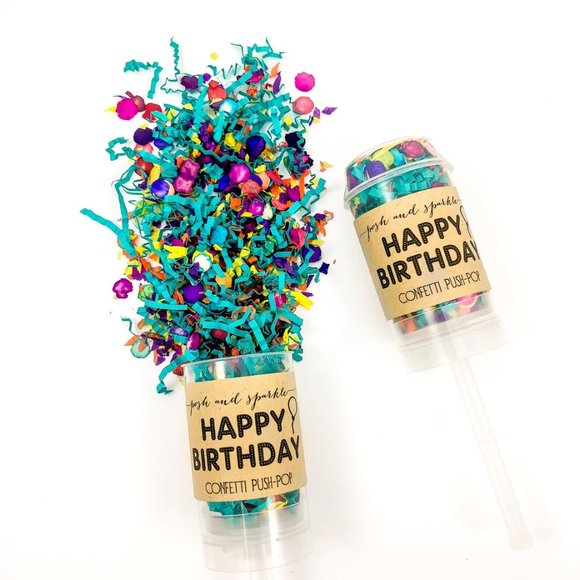 Set 10 Pinata Birthday Party Confetti Popper Pops